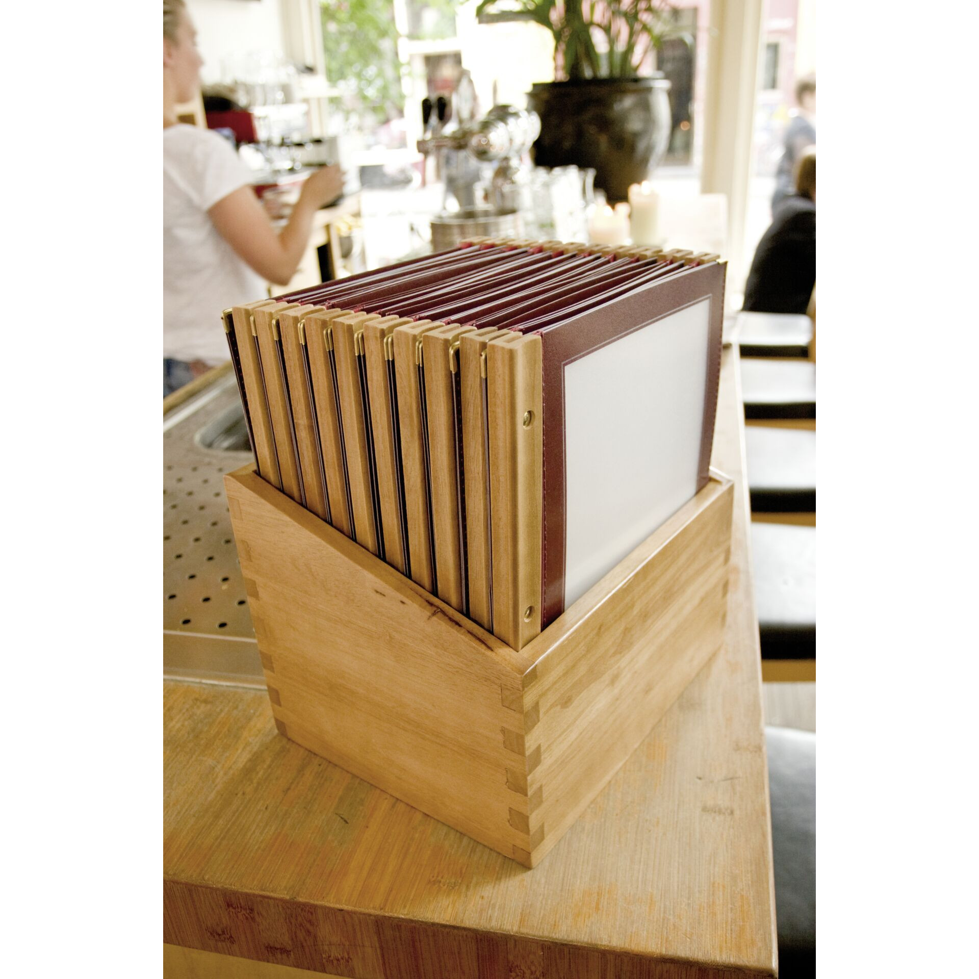Speisenkarten-Box "Holz" Set